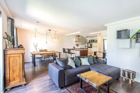 Open living / dining area