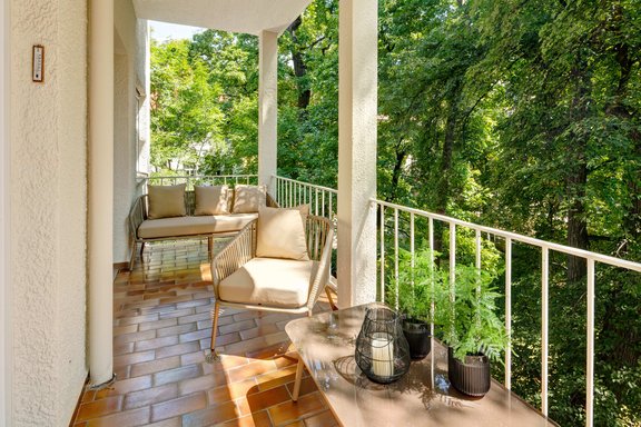 Parkähnlichen Innenhof