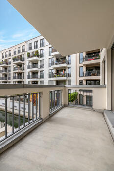 Inviting south-facing balcony