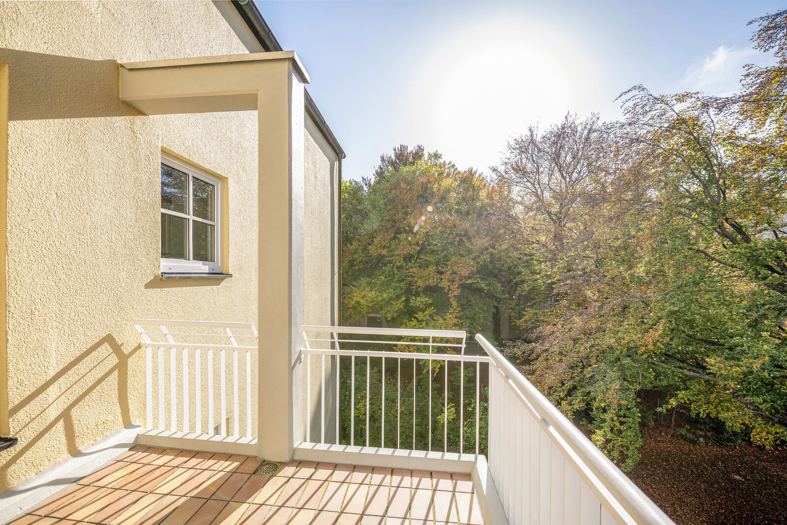 Gut geschnittener Balkon
