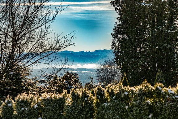 Alpine view from the upper floor