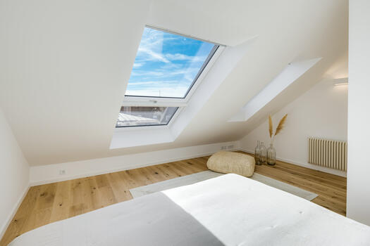 Master bedroom with view