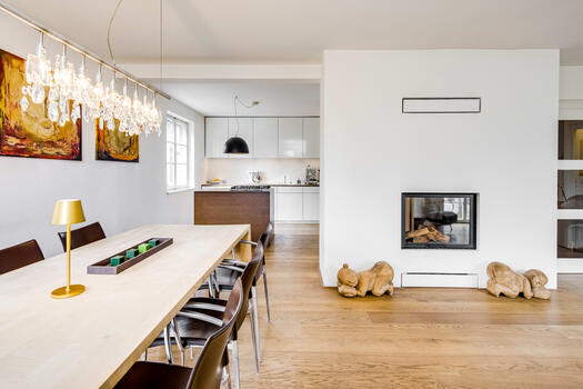 Dining place and open kitchen