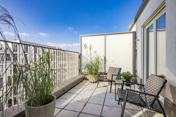 Balkon mit Fernsicht