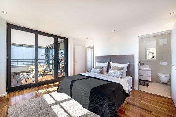 Heller Schlafbereich