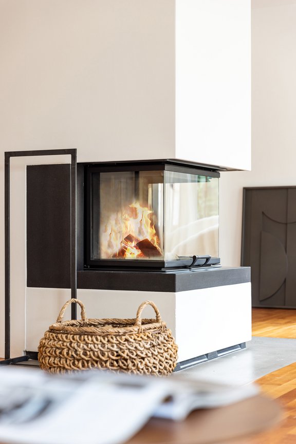 Raumgliedernder Statement-Kamin