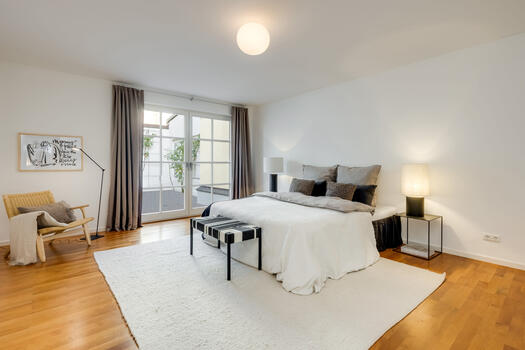 Master bedroom with terrace