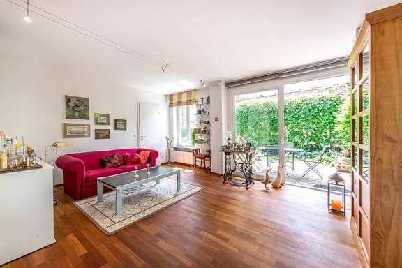 Living area with terrace access