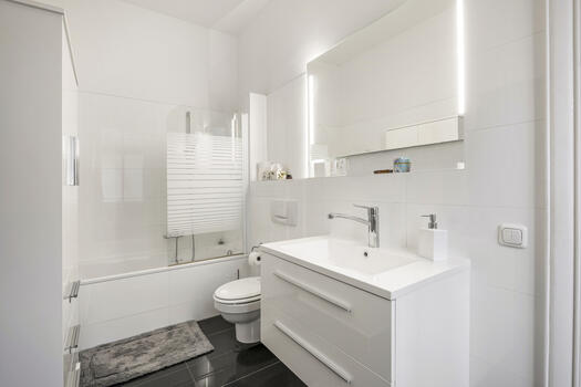 Timeless modern daylight bathroom