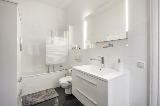 Timeless modern daylight bathroom