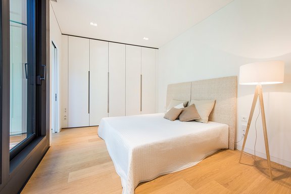 Bedroom with fitted wardrobes