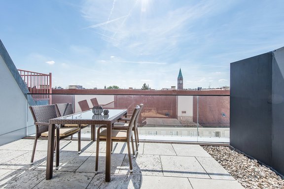 Roof terrace in front of the living room