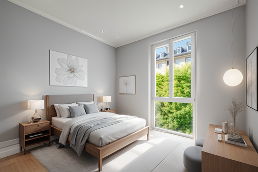 Schlafzimmer (virtuell möbliert)