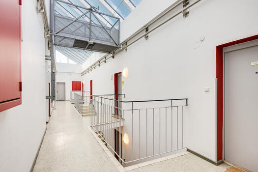 Stairwell with glass roof
