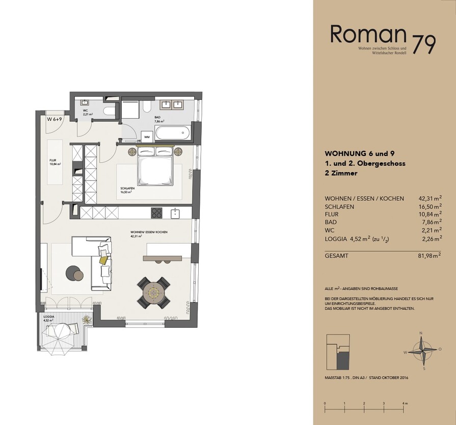 Grundriss Wohnung 6 und 9
