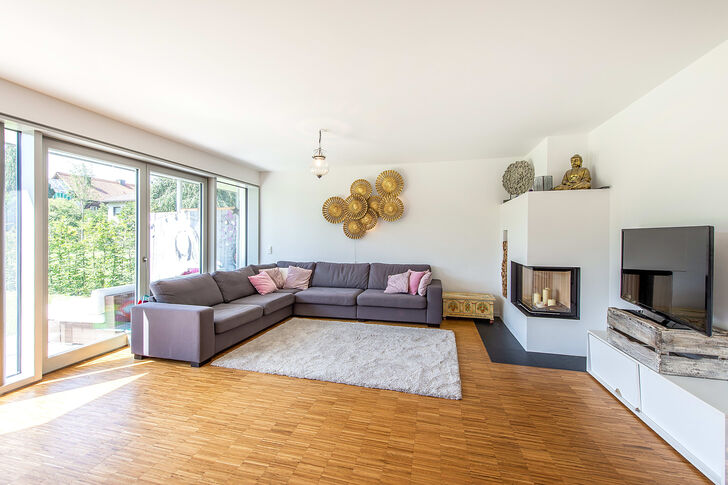 Wohnbereich mit Kamin