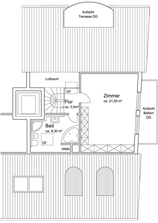 Grundriss Dachspitz