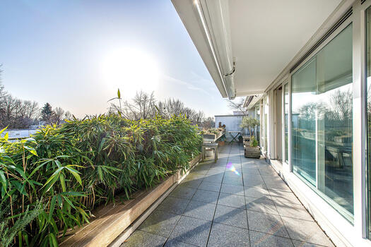 Spacious roof terrace