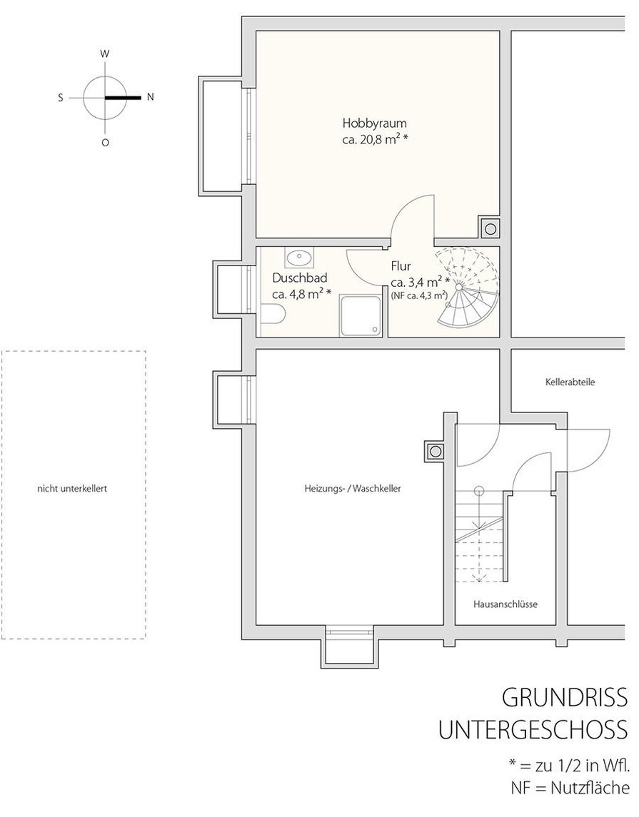 Grundriss Souterrain