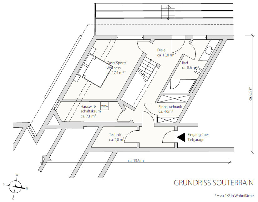Grundriss Souterrain