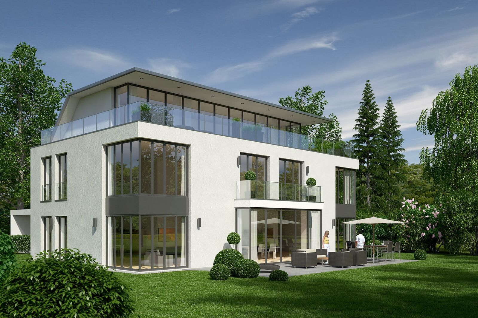 Moderne Villa (Visualisierung)