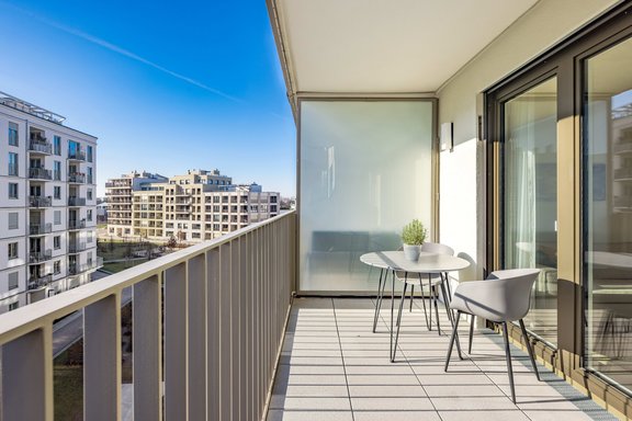 Sheltered south-facing loggia