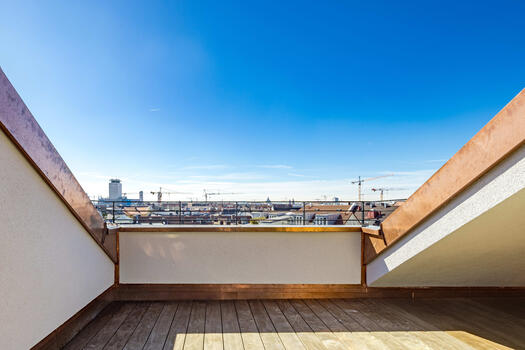 Dachterrasse mit Panorama über München
