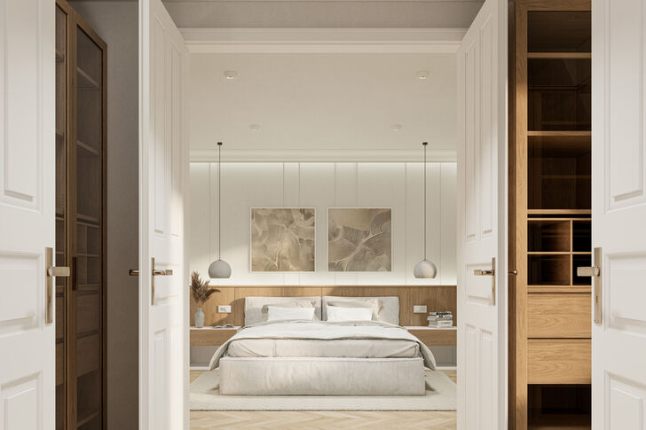 Masterschlafzimmer zum Innenhof (Visualisierung)
