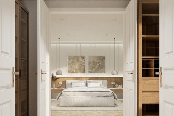 Masterschlafzimmer zum Innenhof (Visualisierung)