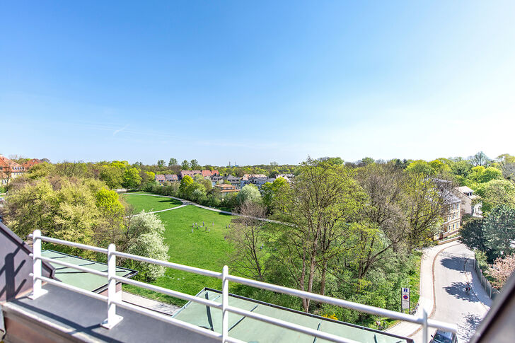 Panoramablick vom Schlafzimmer