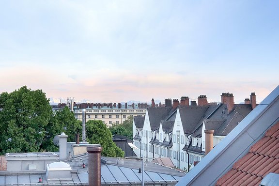 Far view up to the Alps