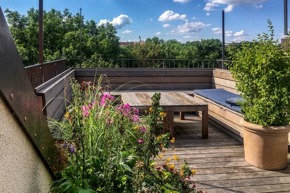 Roof terrace in summer (6th floor)