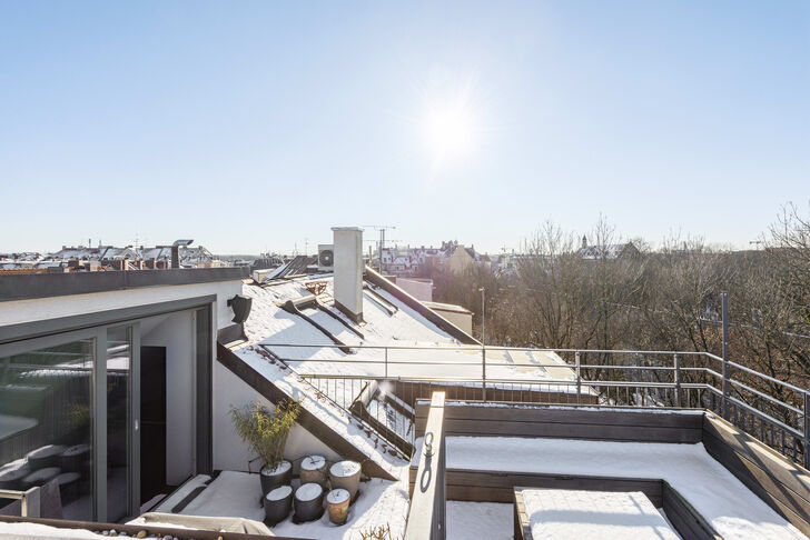 Dachterrasse im Winter (6.OG)