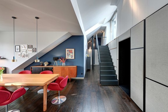 Stairs to the Rooftop Terrace