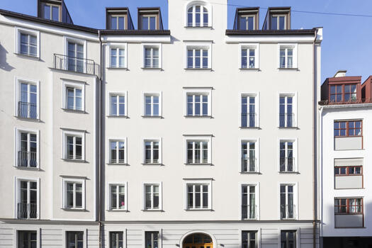 View of renovated old building