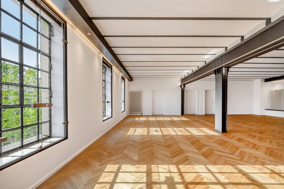 Freshly refinished hardwood floors