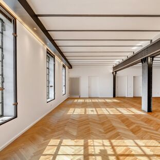 Freshly refinished hardwood floors