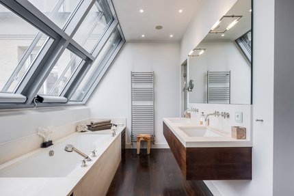 Master bathroom with steam shower