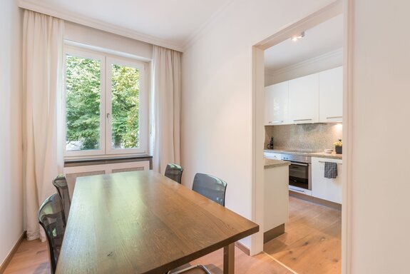 Dining room and kitchen