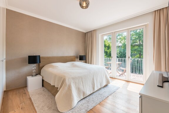 Bedroom with balcony