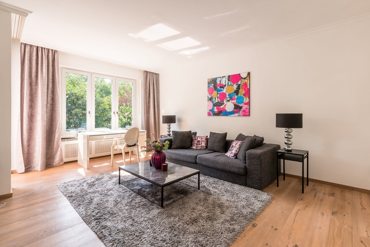 Elegant, airy living room
