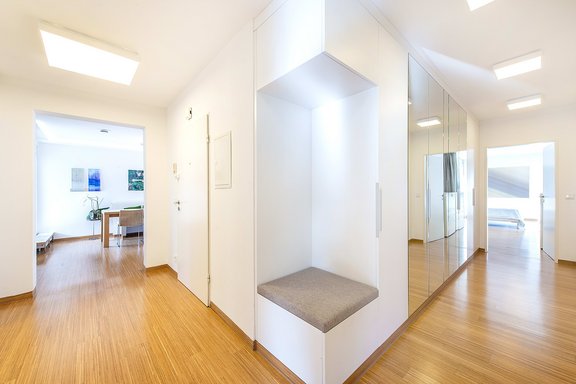 Hallway with cupboard fittings