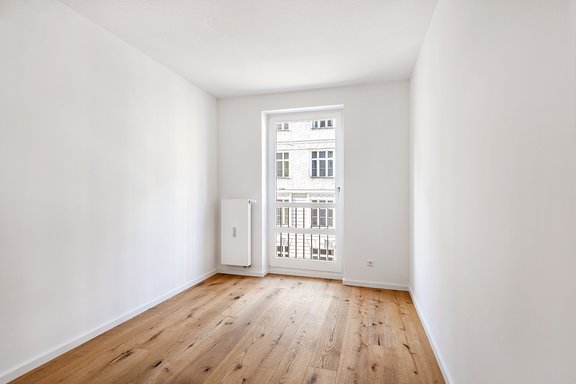 Children's room with floor to ceiling windows