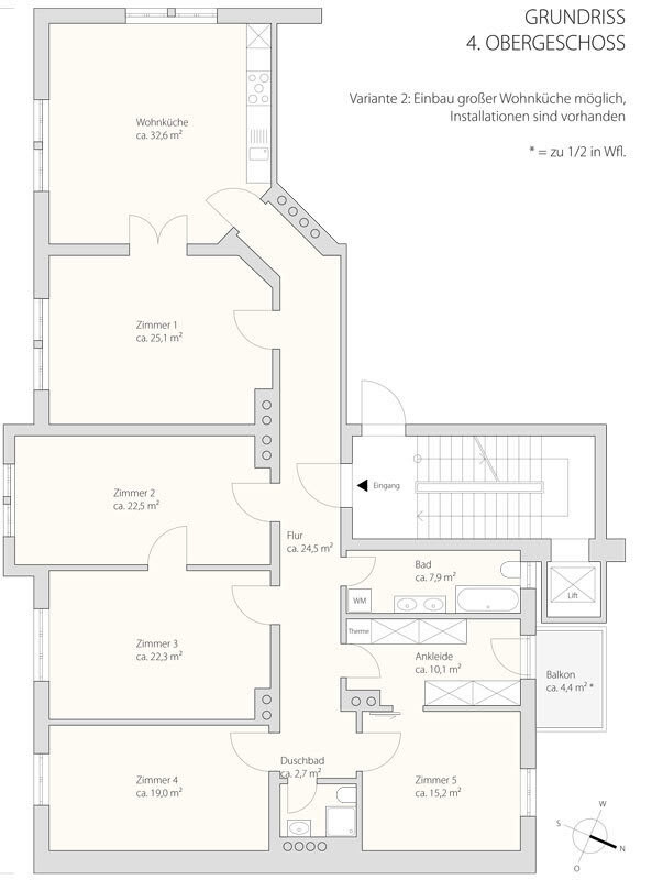 Grundriss Variante 2