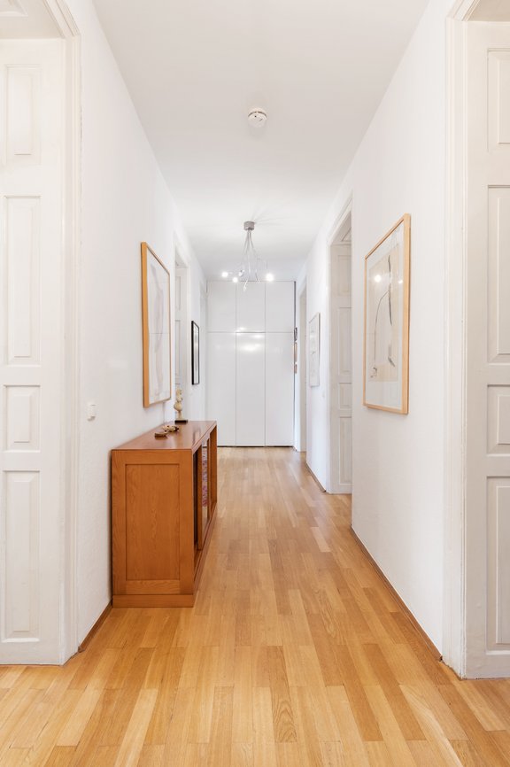 Hallway with practical fixtures