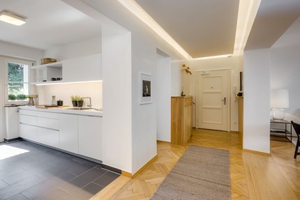 Der offene Grundriss vermittelt ein luftiges Ambiente