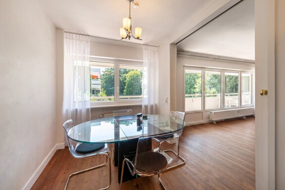 Dining area connected to the living room