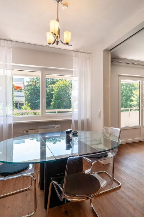 Dining area connected to the living room