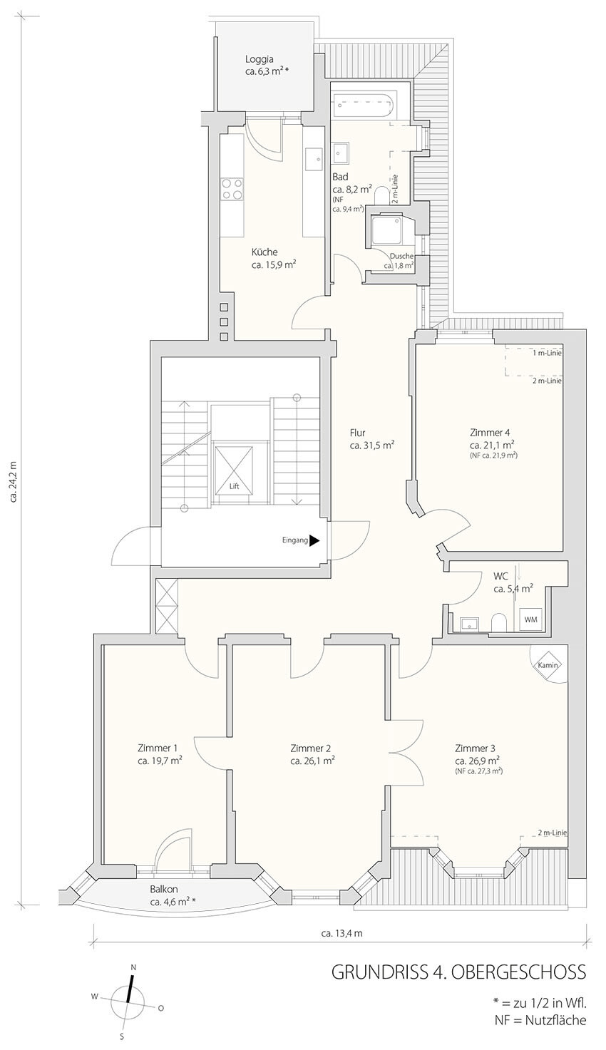 Grundriss 4OG