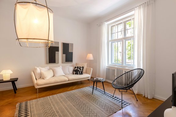 Ideal geschnittenes Wohnzimmer